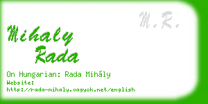 mihaly rada business card